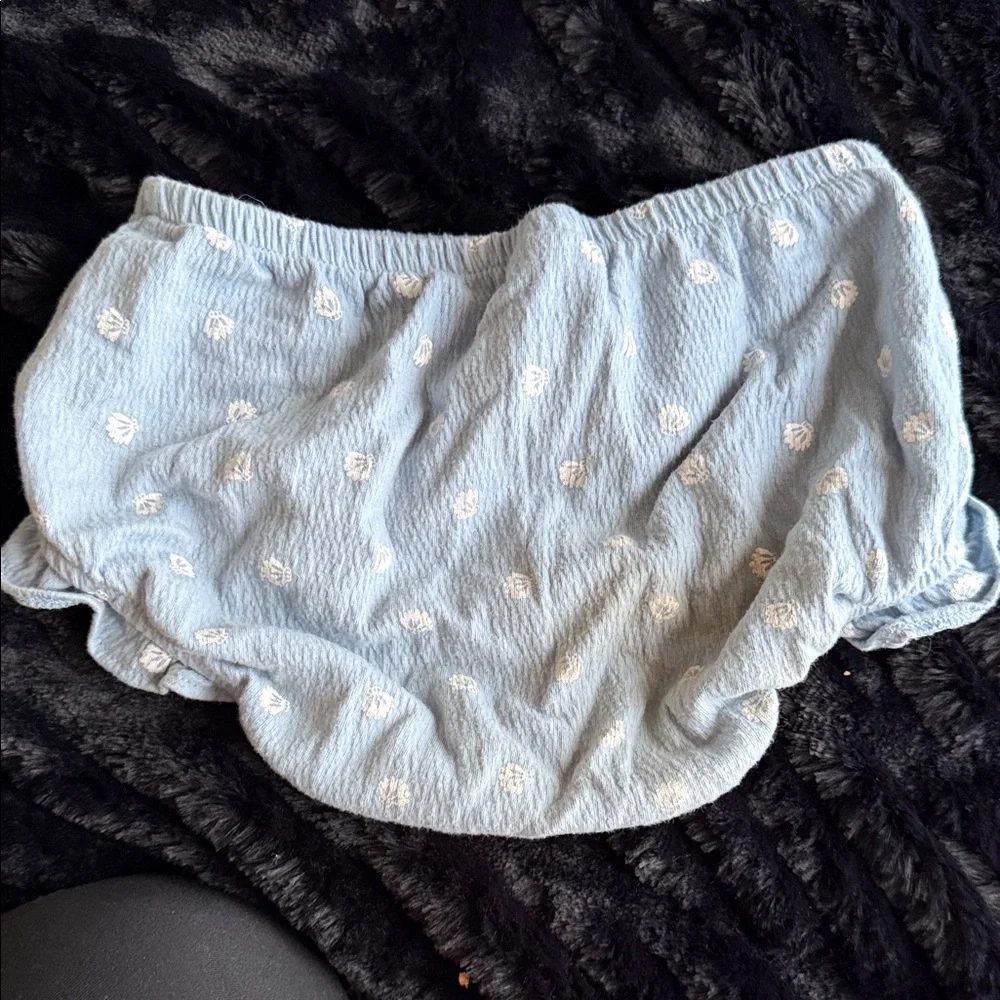 Carter's Light Blue and White Polka Dot Diaper Cover Set